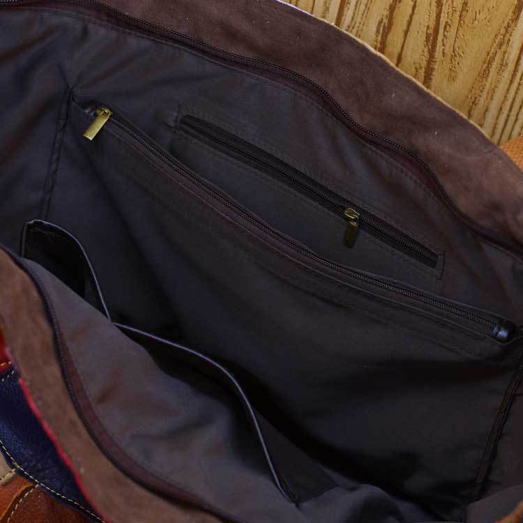 Hand stitched leather big bag