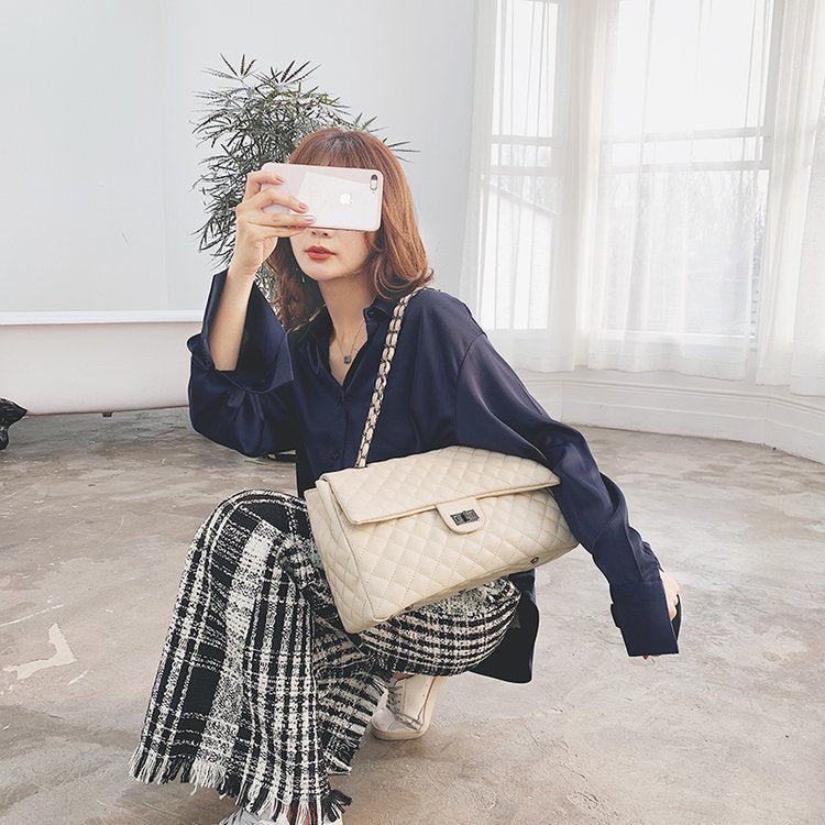 Lingge Chain Bag Women's Shoulder Crossbody Bag