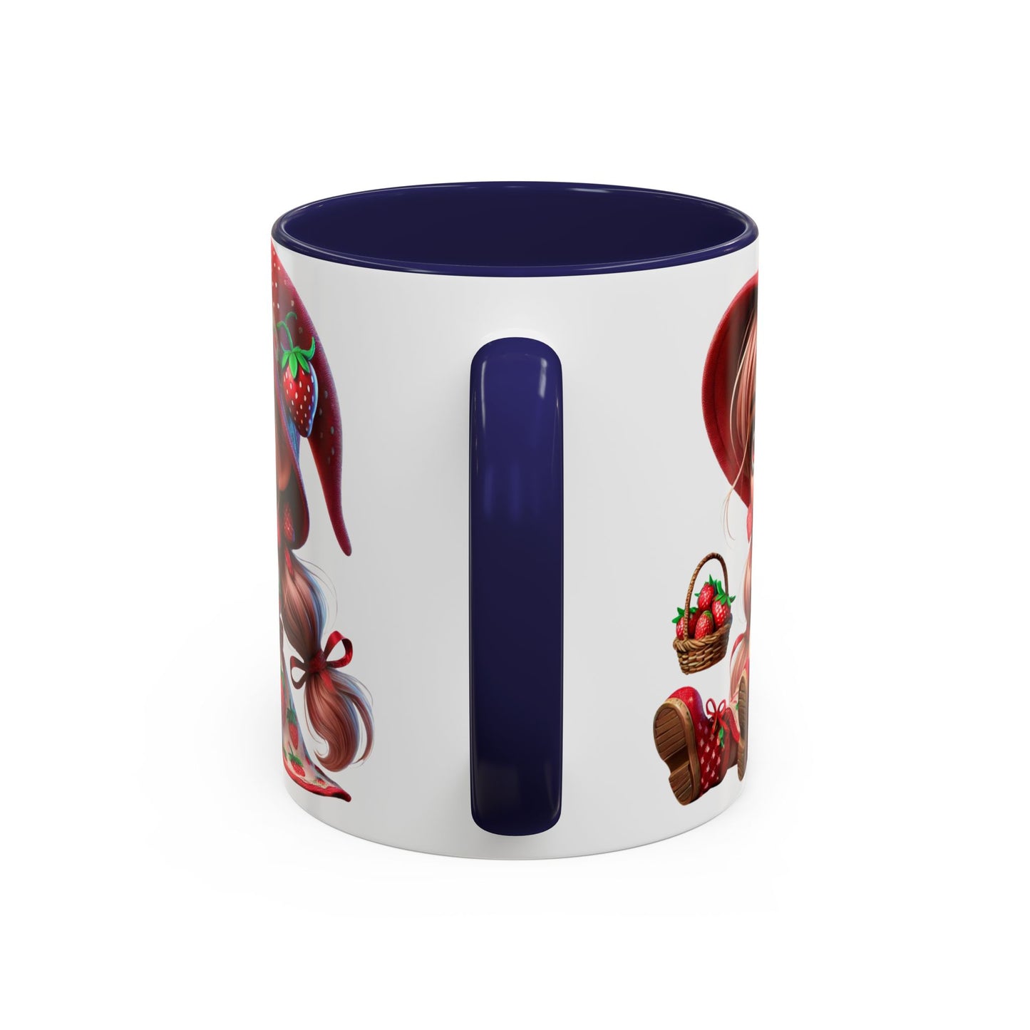Cute Strawberry Girl Coffee Mug - 11 & 15 oz Accent Mugs for Tea Lovers