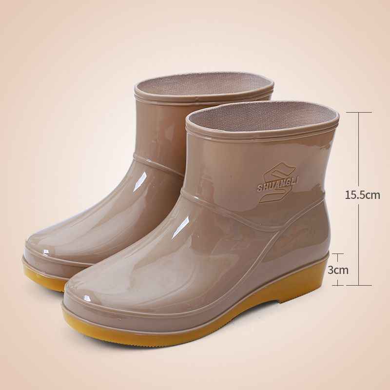 Women's Low-cut Rain Boots Non-slip Waterproof Tendon Bottom Store Hive UNIjuntos