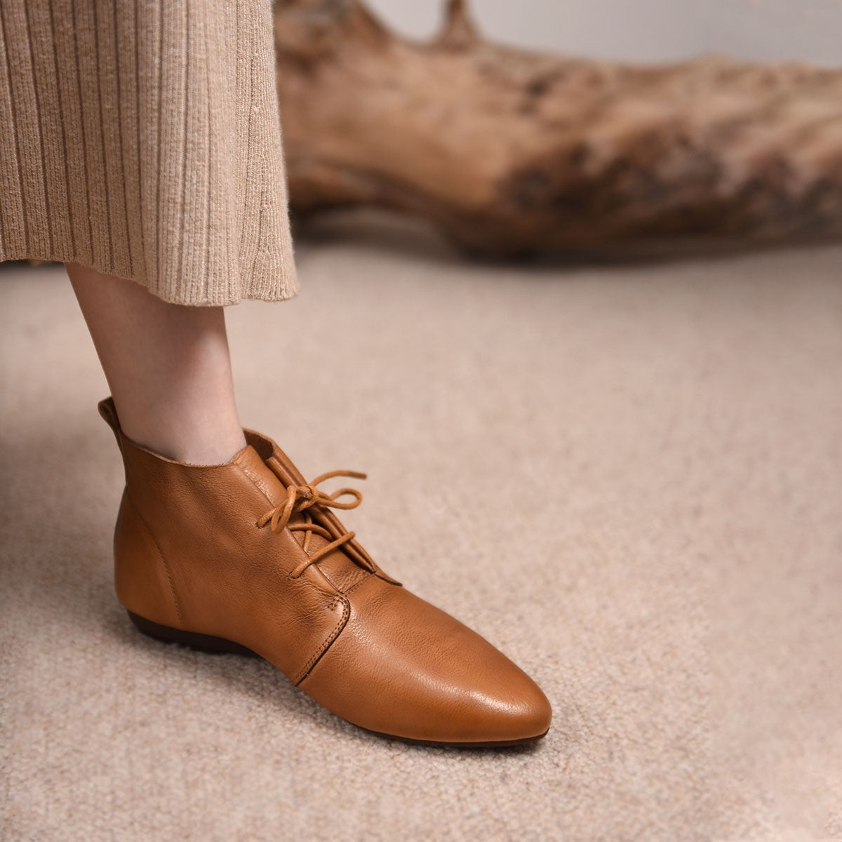 Comfortable Soft Leather Versatile Flat Booties Store Hive UNIjuntos