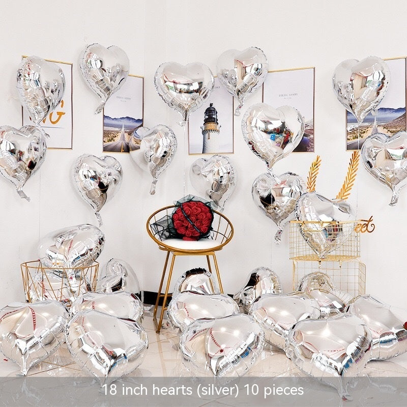 Heart-shaped Aluminum Balloon 520 Wedding Room Decoration Birthday Party
