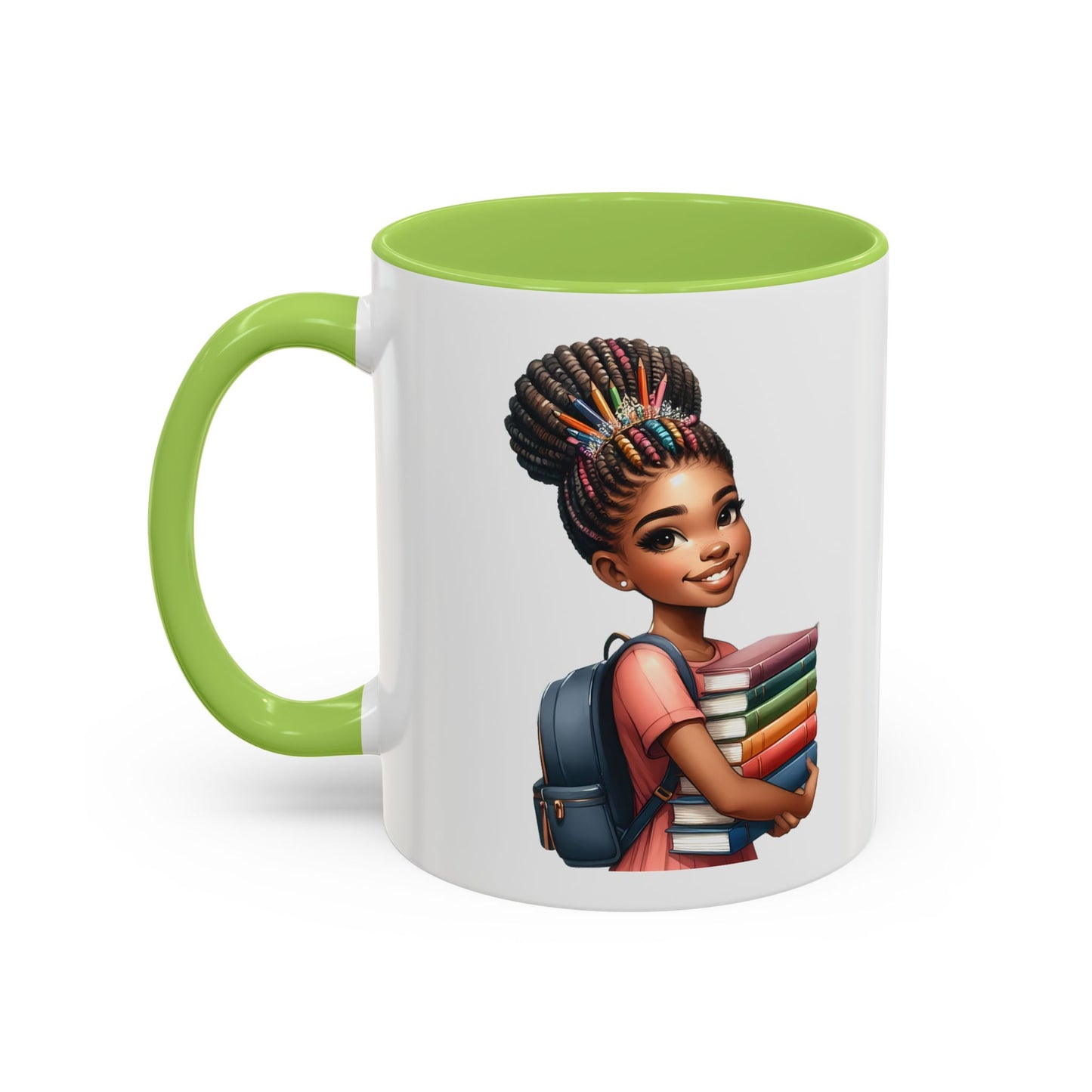 Accent Coffee Mug with Empowering Design, Student Gift, Books Lover Mug, Motivational Cup, School Supplies