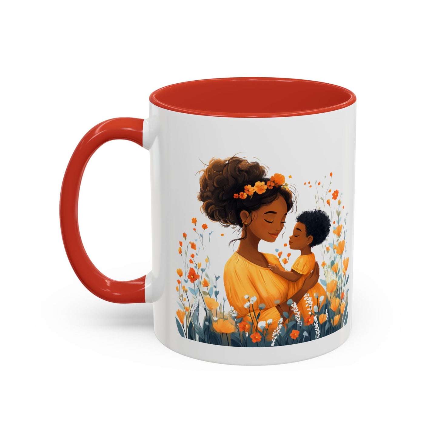 Blooming Love Mug: Floral Mom & Child Design, Perfect for Mothers Day, Family Gifts, Cozy Mornings, Tea Lovers, Coffee Time