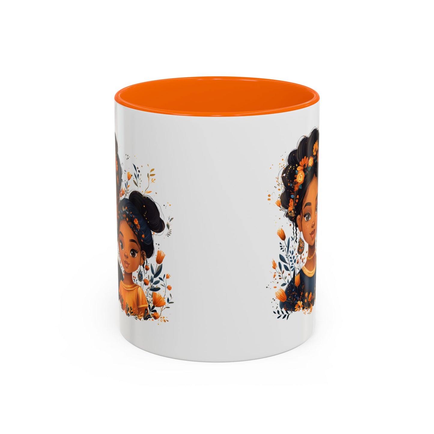 Cute Floral Accent Mug for Coffee Lovers, Gift for Moms, Family Bonding, Fall Decor, Unique Tea Mug