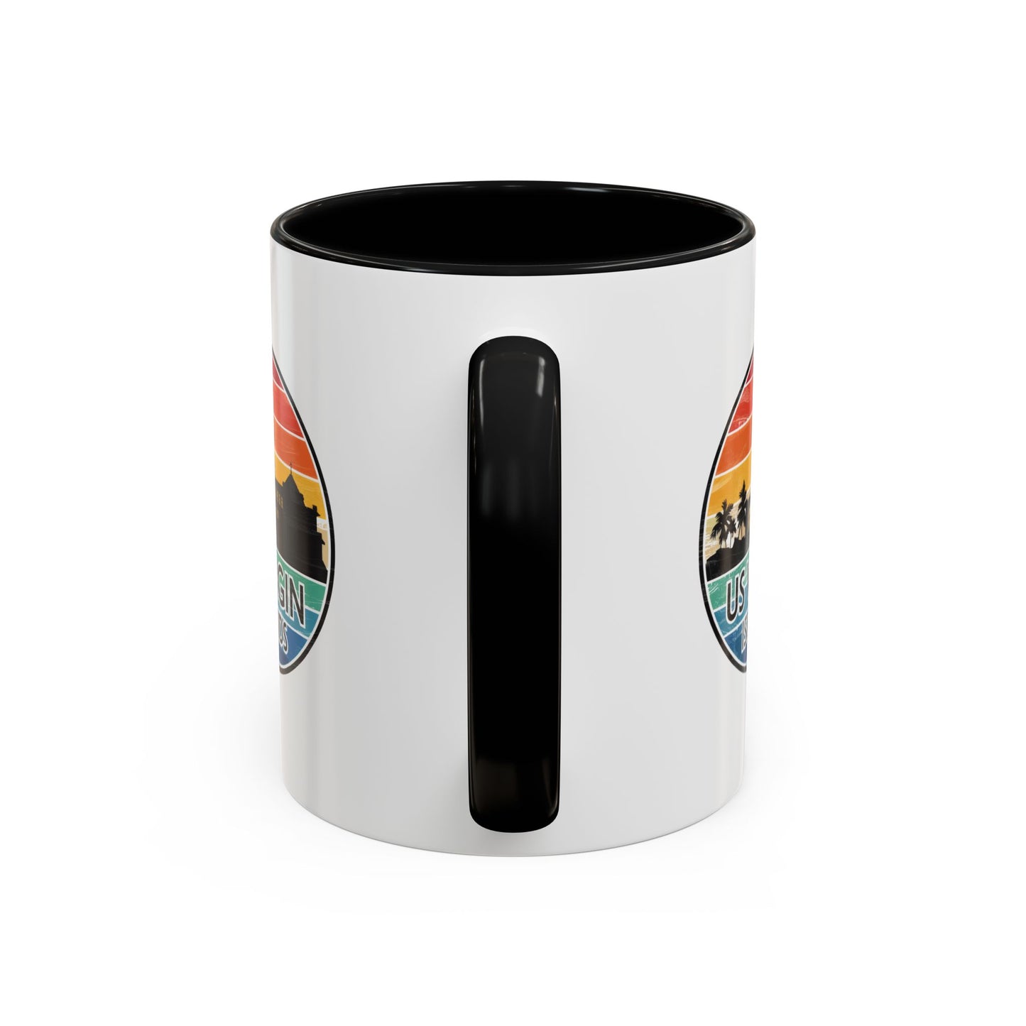 Tropical Landscape Coffee Mug, US Virgin Islands Mug, Travel Souvenir Cup, Beach Lover Gift, Vacation Keepsake, Colorful Accent Mug