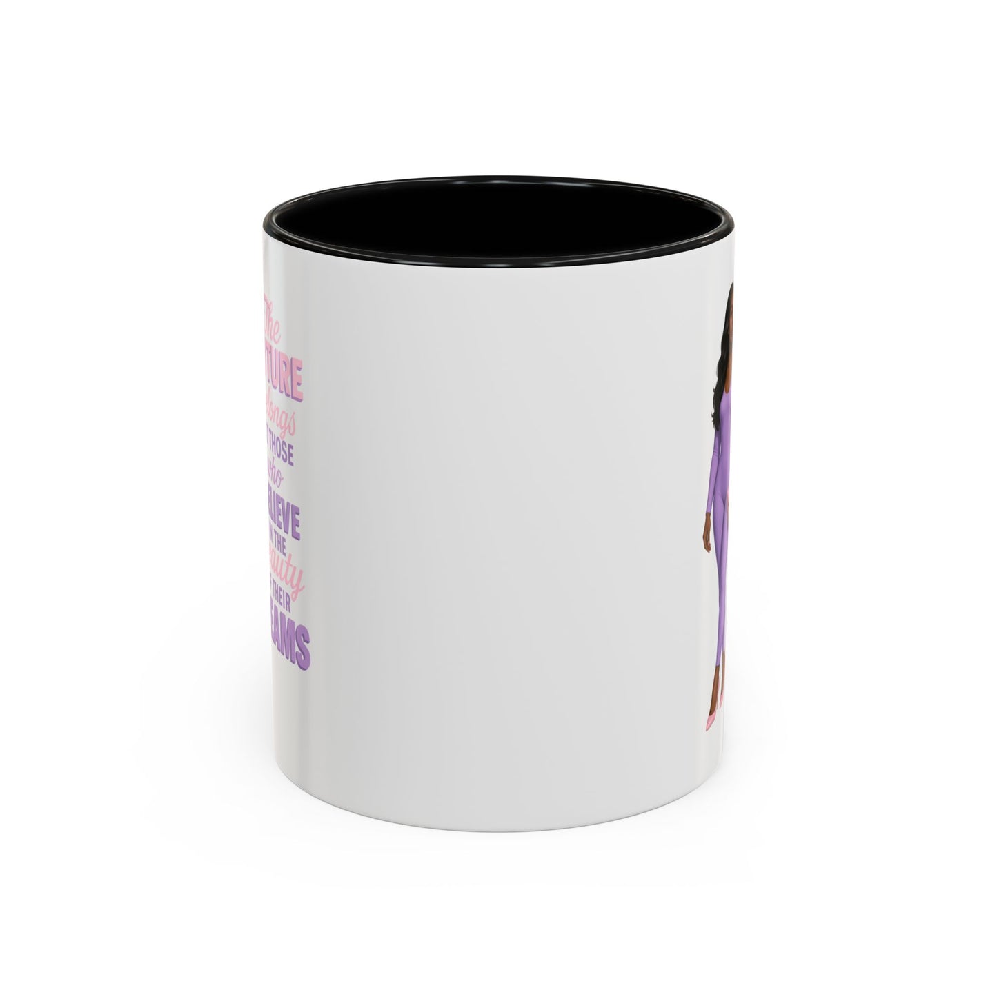 Inspirational Accent Coffee Mug - Motivational Gift for Dreamers, Home Office Decor, Encouragement Gift, Quote Cup