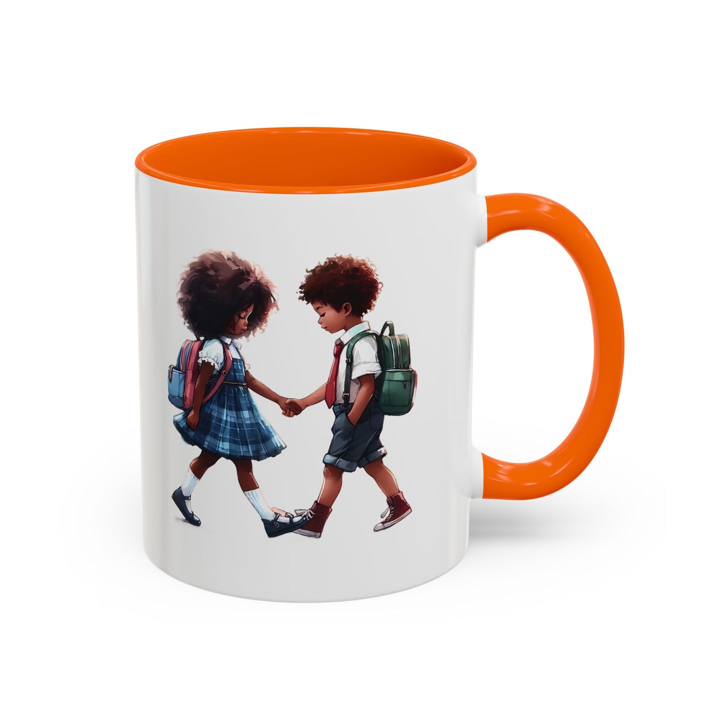 Heartwarming Kids Friendship Coffee Mug, Cute Kid Artwork Mug, Back to School Gift, Family Gift, Coffee Lover Gift