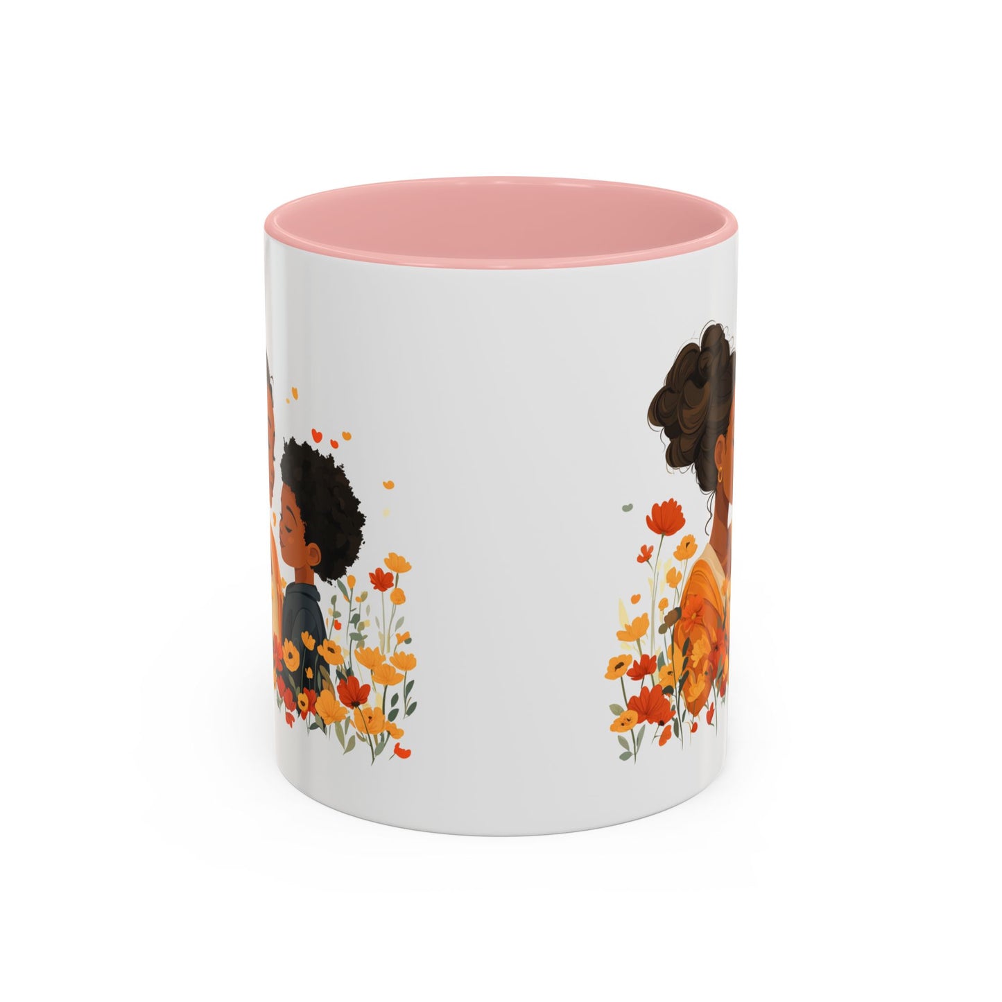 Warm Embrace Floral Coffee Mug - Perfect Gift for Moms, Mother's Day, Family Love, Cozy Mornings, Mom and Child Duo