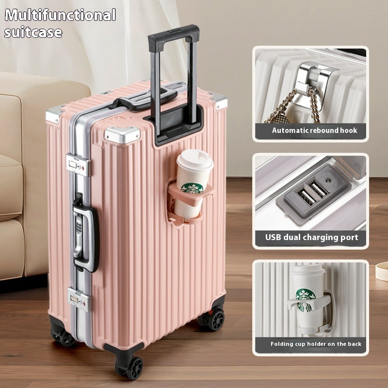 Trolley Password Universal Wheel Aluminum Frame Large Capacity Luggage