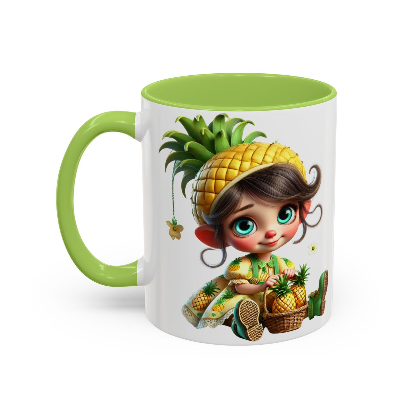 Pineapple-themed Accent Coffee Mug - Tropical Fun for Every Sip