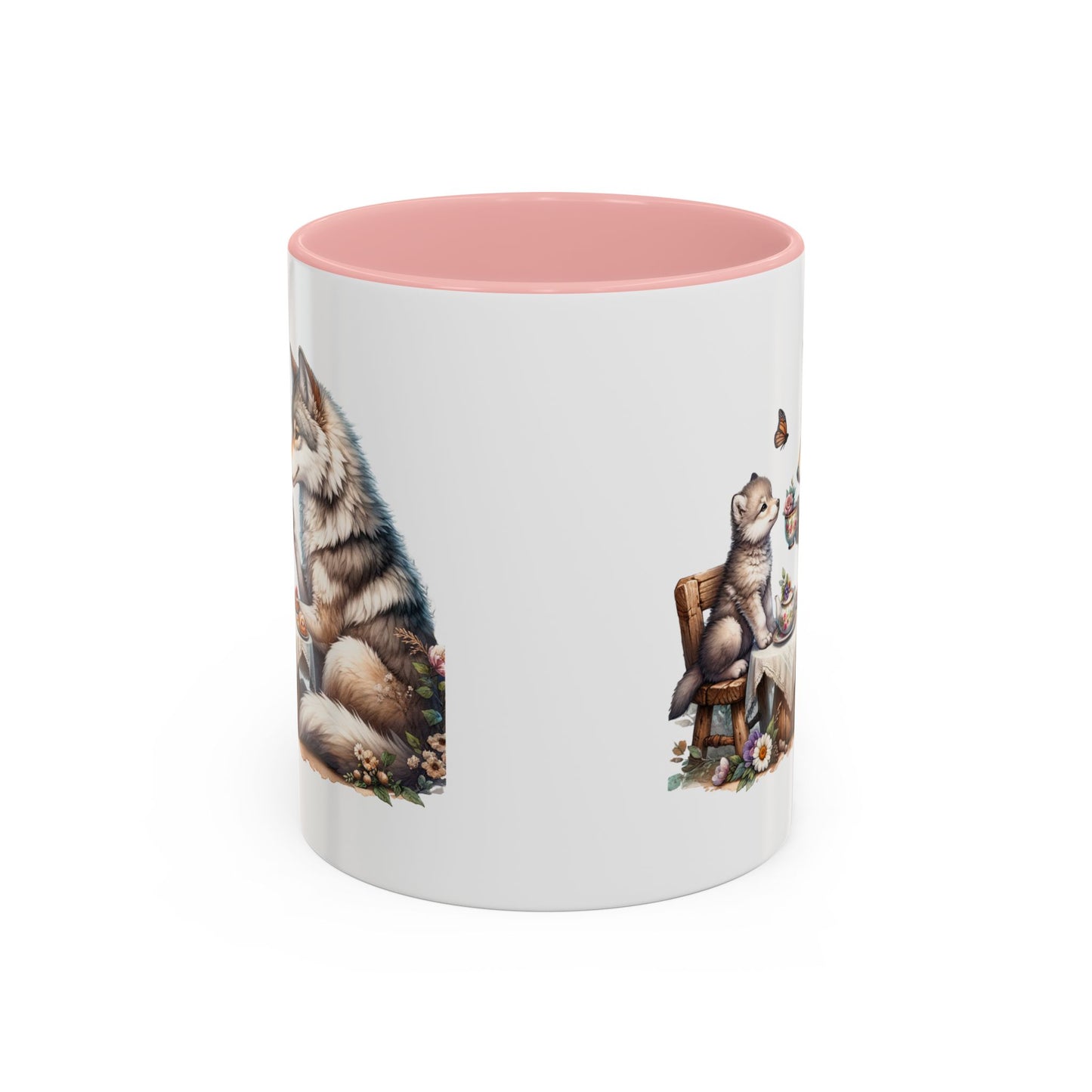 Whimsical Wolf Tea Time Mug | Cute Animal Coffee Cup, Gifts for Animal Lovers, Home Decor, Cozy Kitchen, Unique Gift Idea