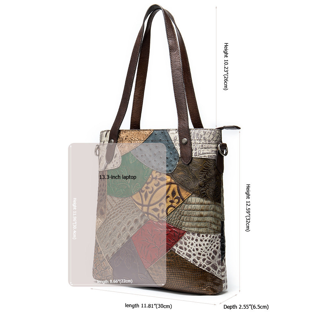 Genuine leather shoulder bag computer bag