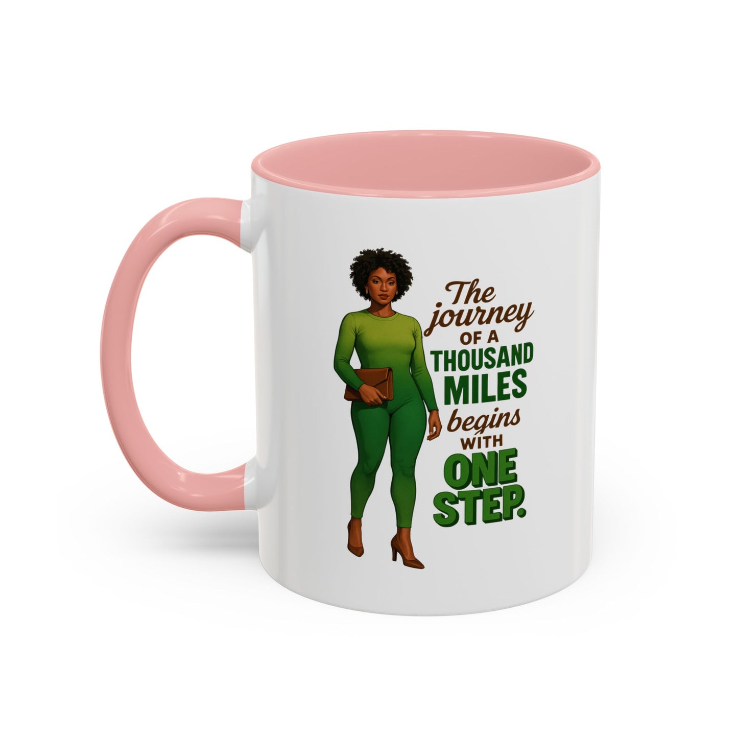 Inspirational Accent Coffee Mug - Motivational Quote Mug, Unique Gift for Her, Empowerment Coffee Cup, Coffee Lover's Gift, Tea Mug