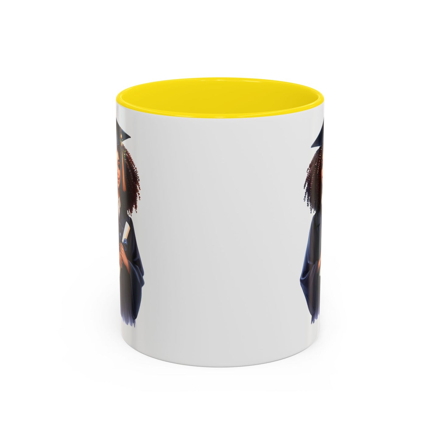 Graduation Celebration Coffee Mug, Inspirational Gift for Graduates, Black Accent Mug, Office Desk Cup, Graduation Keepsake