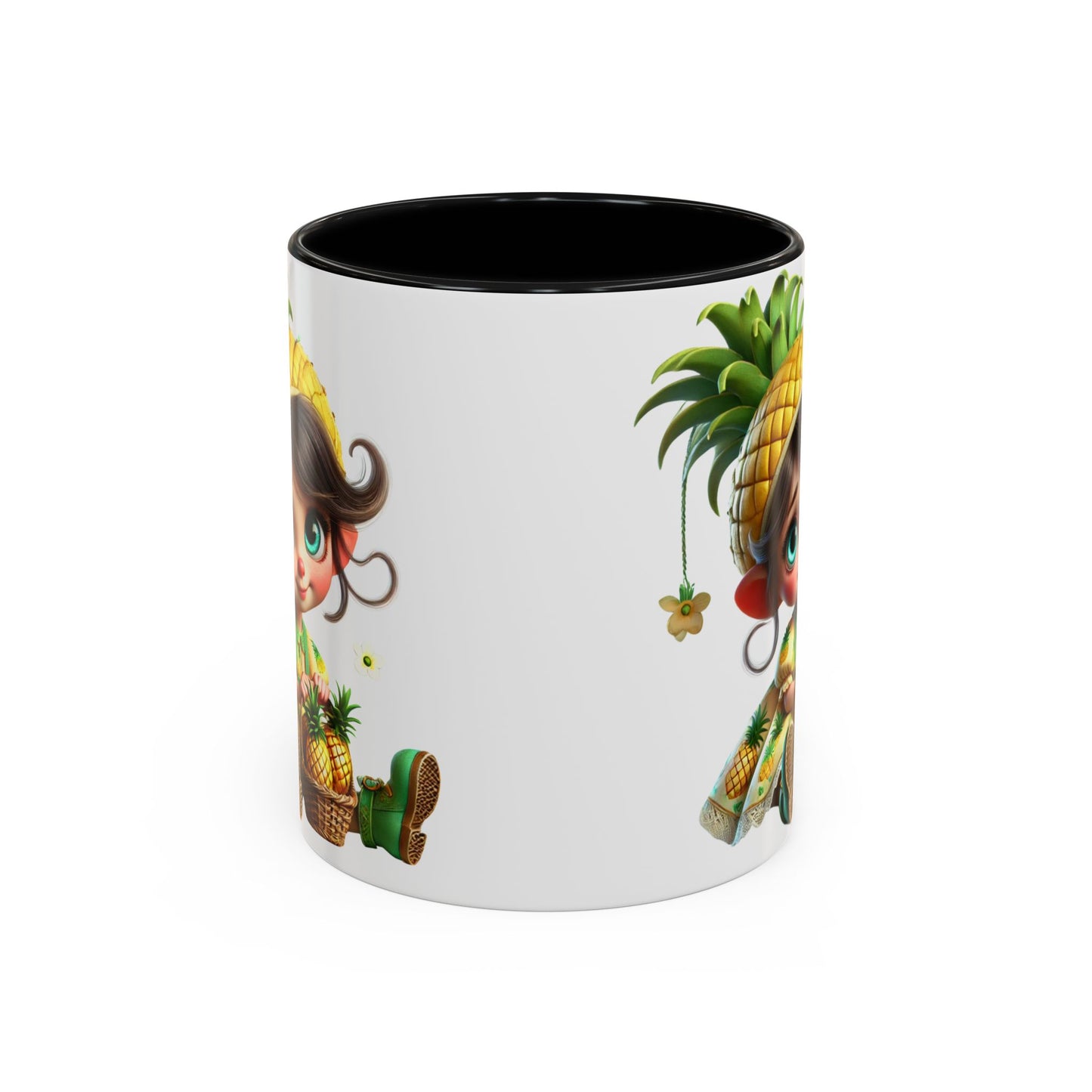 Pineapple-themed Accent Coffee Mug - Tropical Fun for Every Sip