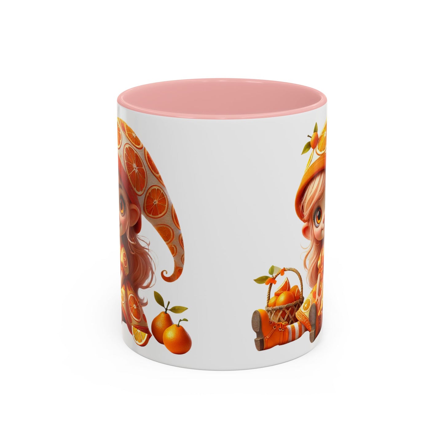 Whimsical Orange-Themed Coffee Mug, Cute Ceramic Cup for Fruit Lovers, Ideal Gift for Halloween, Birthdays, and Orange Enthusiasts