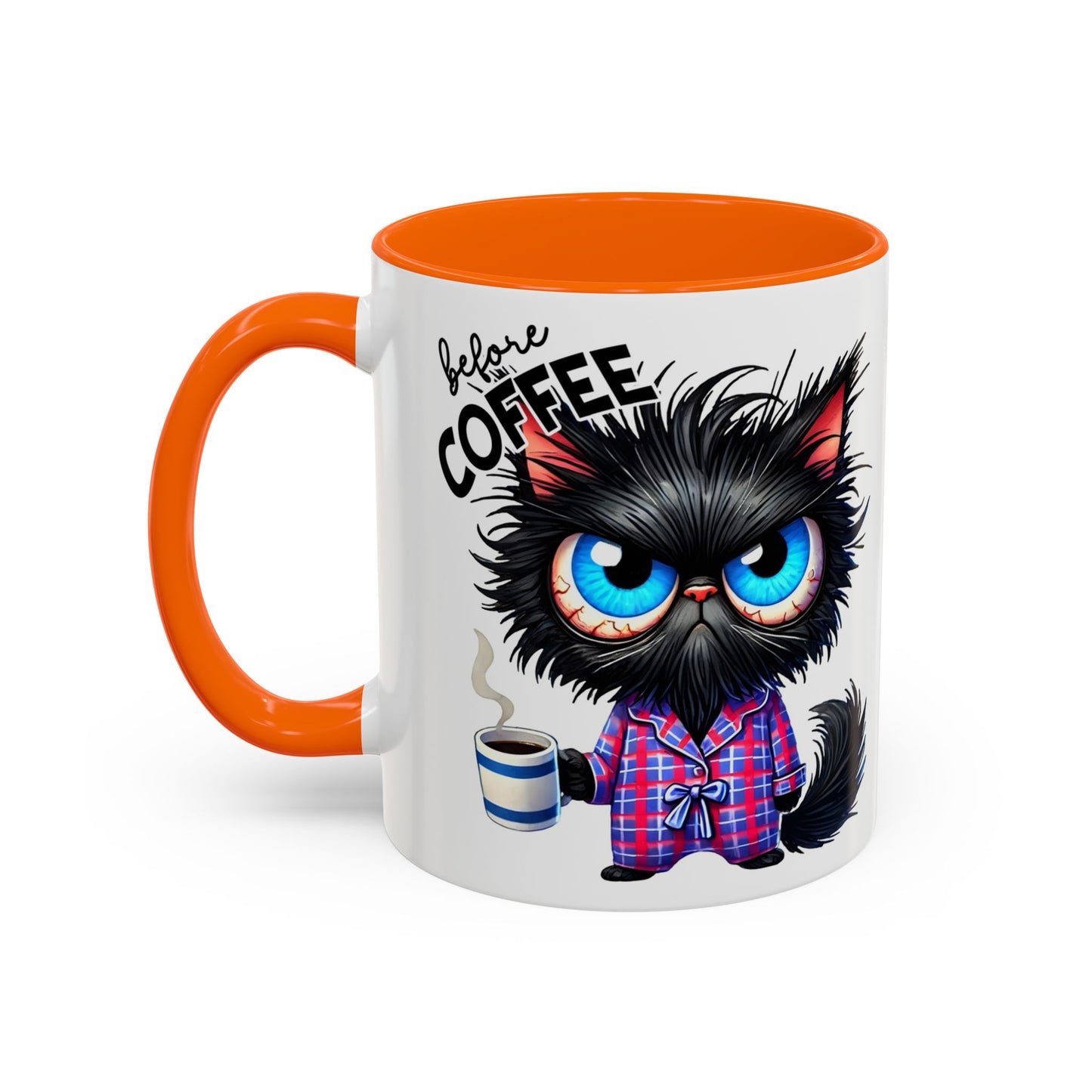 Whimsical Cat-Themed Coffee Mug, Fully Caffeinated, Gift for Cat Lovers, Fun Kitchen Decor, Birthday Gift, Unique Coffee Lover Mug
