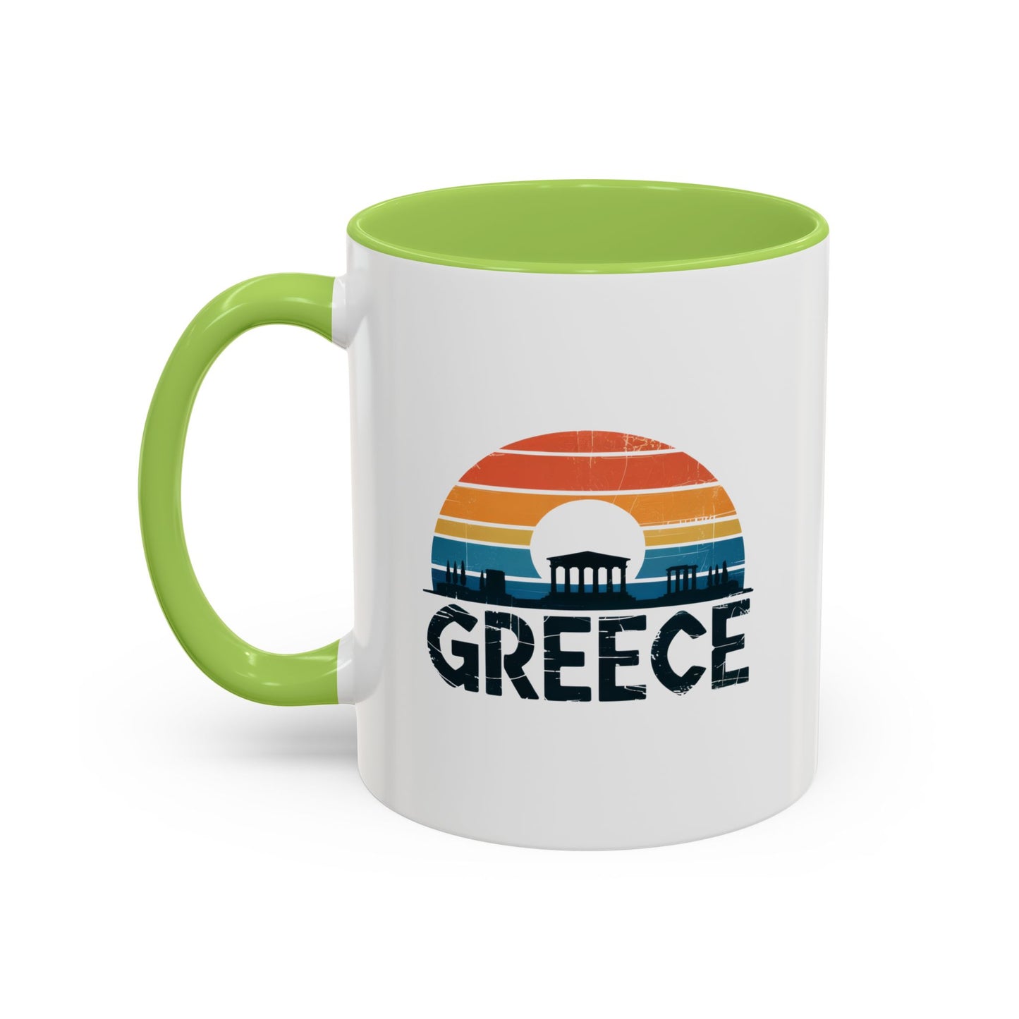 Greece Sunset Accent Coffee Mug - Perfect for Travel Lovers, Gifts for Her, Cozy Mornings, Summer Vibes, Greek Decor