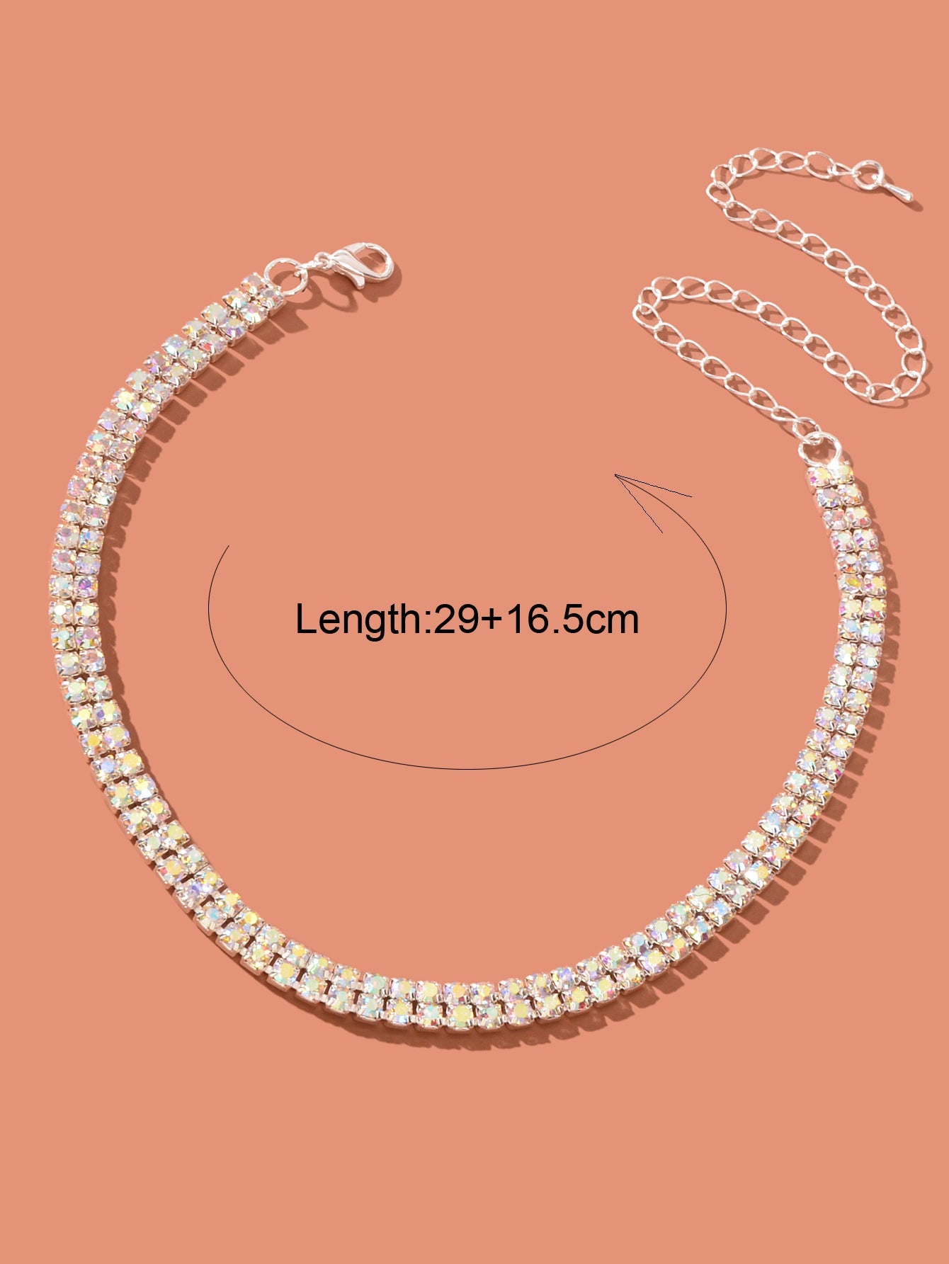 Luxury Sparkling Zircon Short Choker Collar Necklace Wedding Engagement Jewelry-3