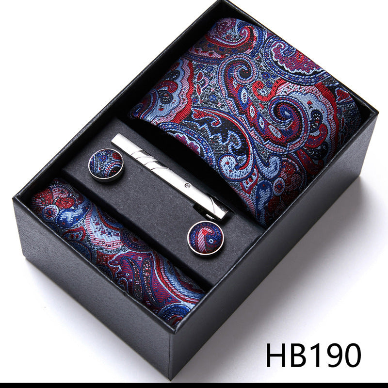 Men's Business Formal Tie Six-piece Set Gift Box