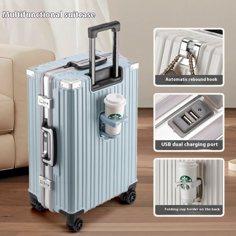 Trolley Password Universal Wheel Aluminum Frame Large Capacity Luggage