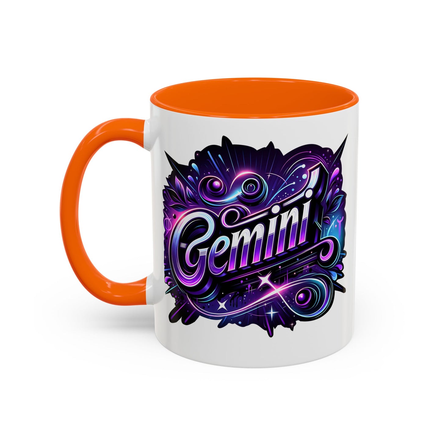 Gemini Accent Coffee Mug - Colorful Astrology Mug, Horoscope Gift, Zodiac Lover's Mug, Unique Coffee Cup, Personalised Birthday Gift