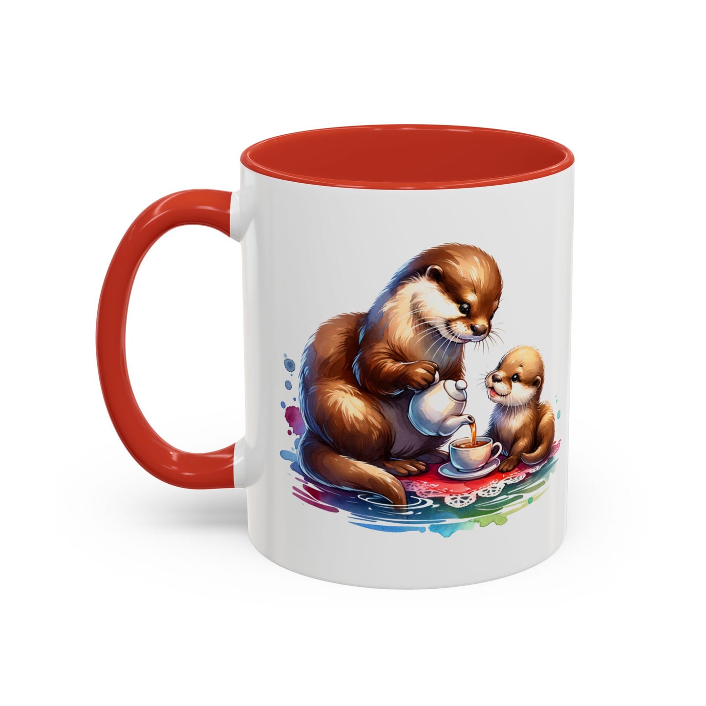 Cute Otter Family Coffee Mug | Animal Lover Gift, Holiday Mug, Tea Cup, Kid's Birthday, Home Decor