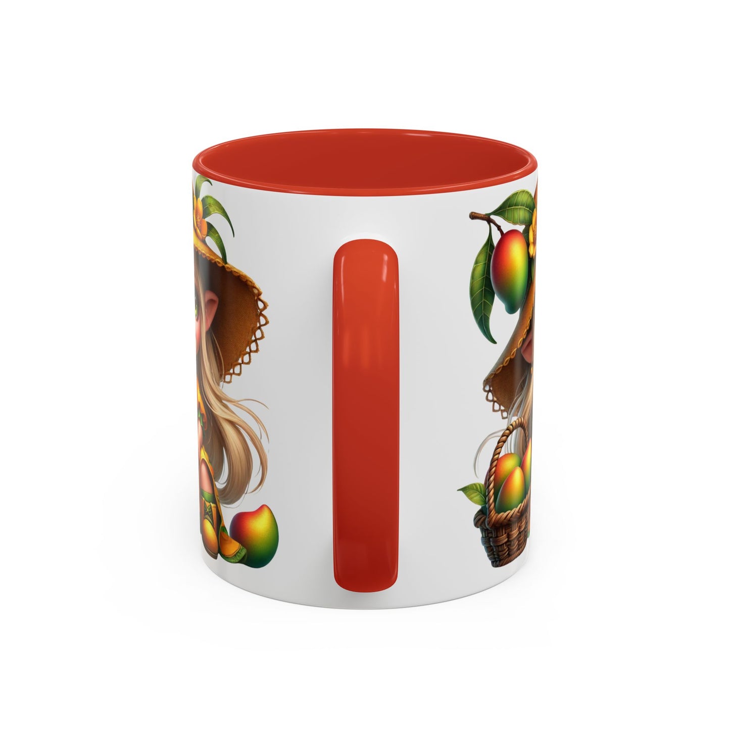 Cute Mango Fairy Accent Coffee Mug - Whimsical 11oz & 15oz