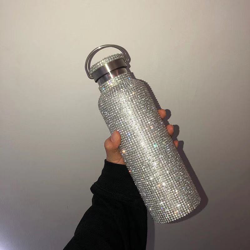 Winter Water Bottle Thermos 304 Stainless Steel High-Value Cute Diamond