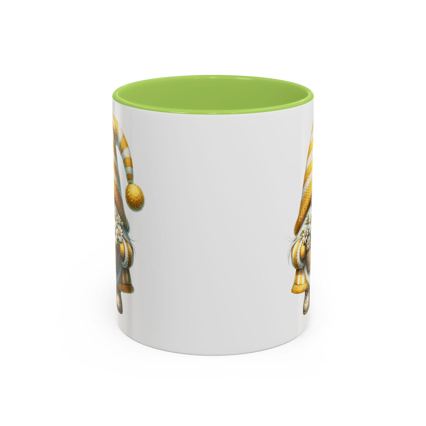 Cheerful Gnome Accent Mug - Perfect for Coffee Lovers, Housewarming Gifts, Spring Decor, Unique Mug Gift, Merry Moments