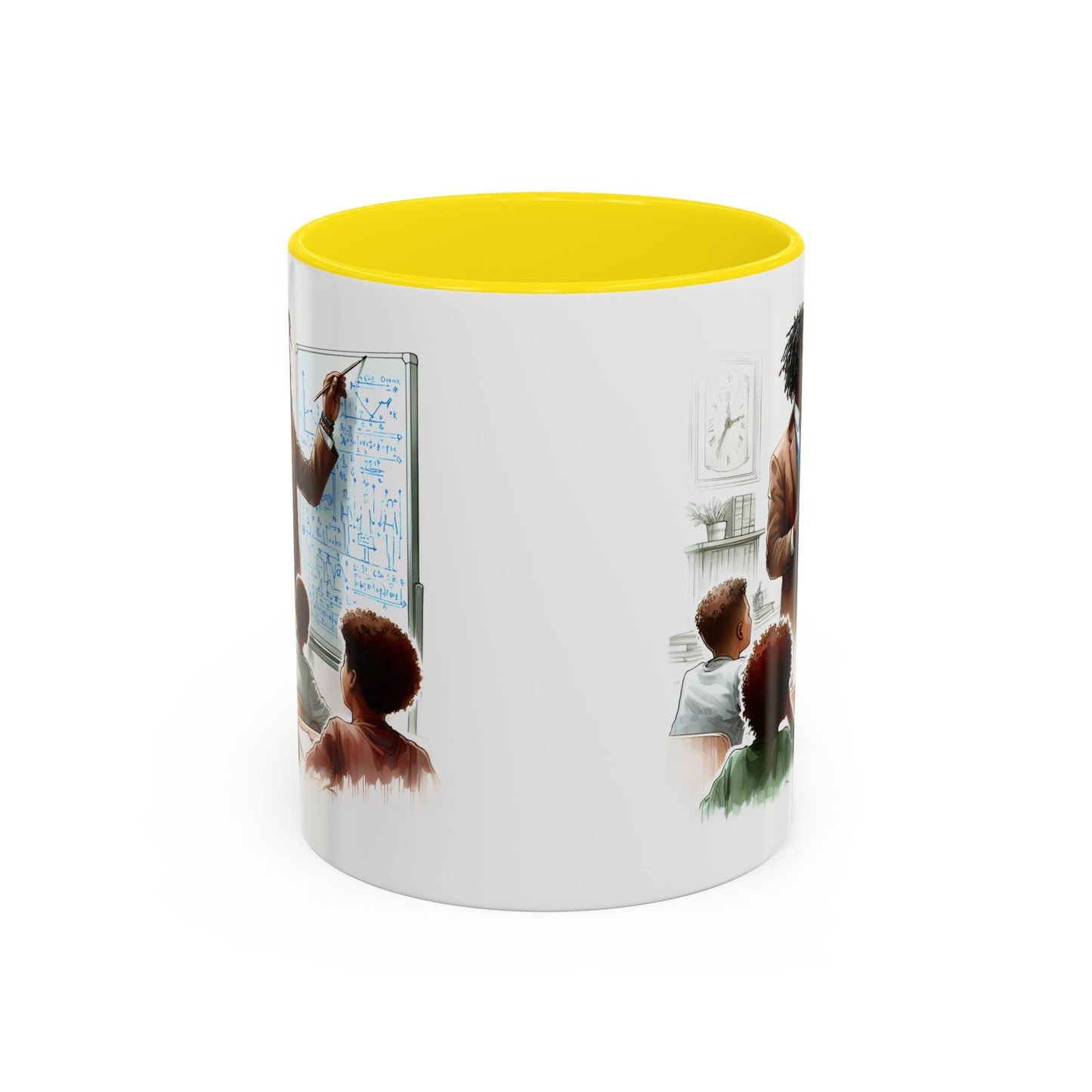 Inspirational Teacher Coffee Mug, Motivational Gift, Black Accent, Education Decor, Classroom Humor, Stylish Drinkware