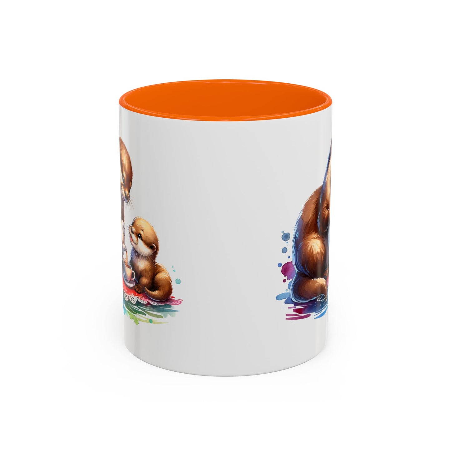 Cute Otter Family Coffee Mug | Animal Lover Gift, Holiday Mug, Tea Cup, Kid's Birthday, Home Decor