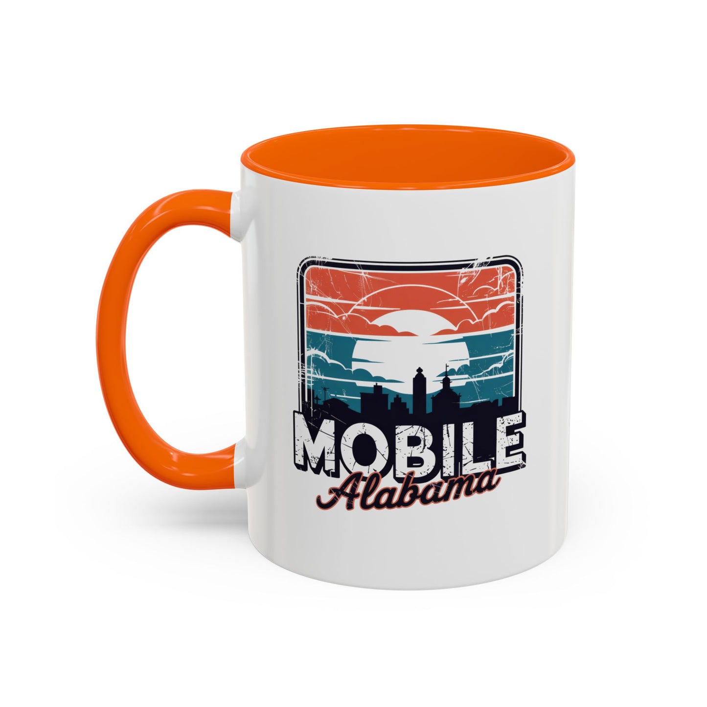 Mobile Alabama Sunset Accent Coffee Mug – Perfect Gift for Travelers, Coffee Lovers, Souvenir, Home Decor, Unique Mug