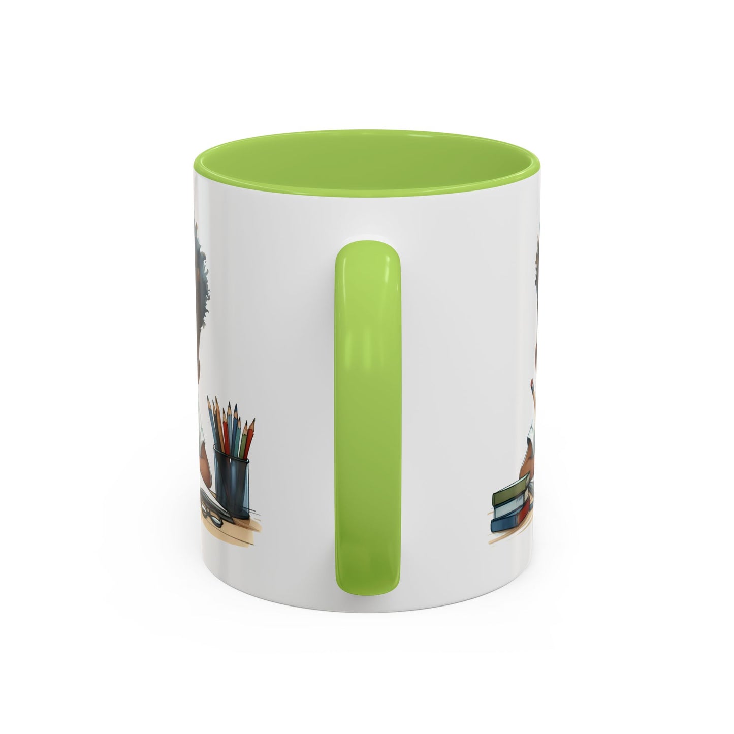 Creative Kids Coffee Mug, Black Accent Mug, Cute Student Gift, Kids Artwork Mug, Back-to-School Coffee Cup, Educational Gift Idea