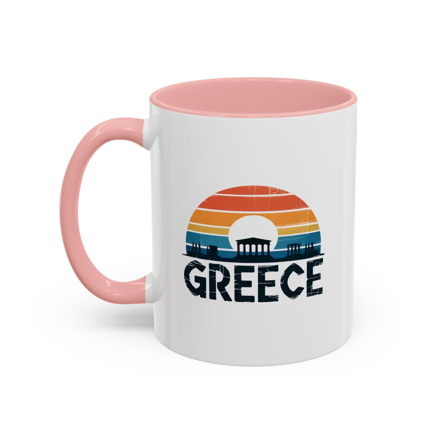 Greece Sunset Accent Coffee Mug - Perfect for Travel Lovers, Gifts for Her, Cozy Mornings, Summer Vibes, Greek Decor