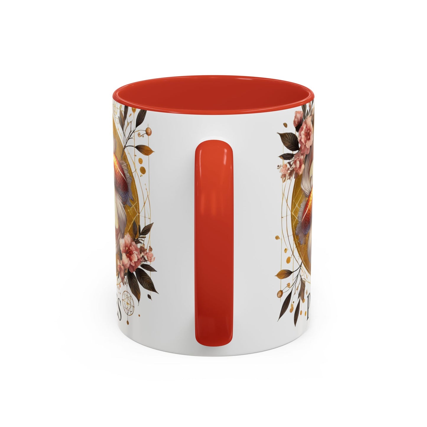 Pisces Goldfish Accent Coffee Mug – Zodiac Astrology Gift for Fish Lovers