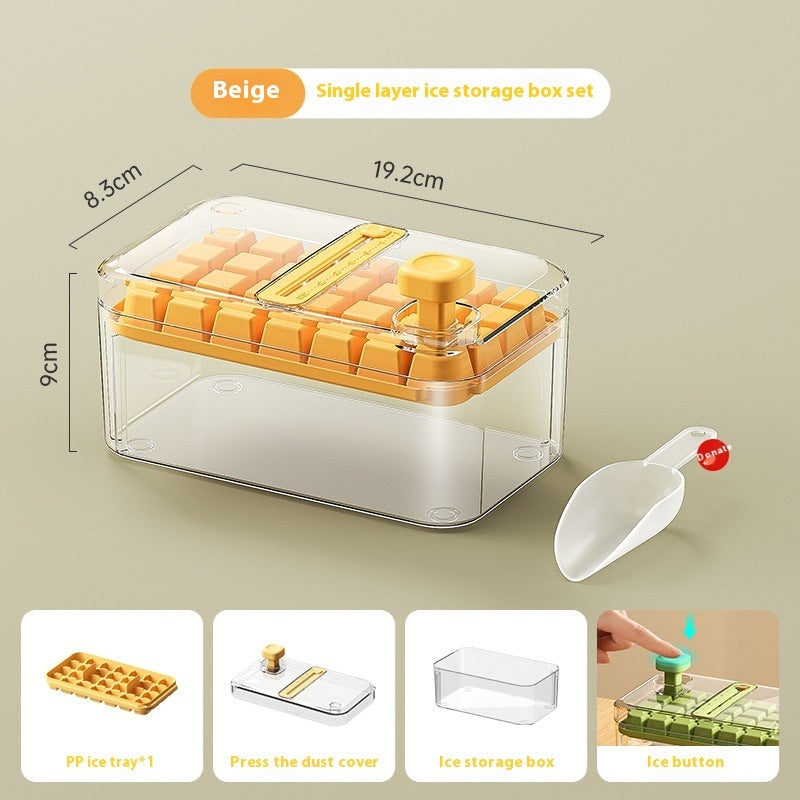 Multi-function One-click Press Ice Tray Household Quick-frozen Ice Cube Mold