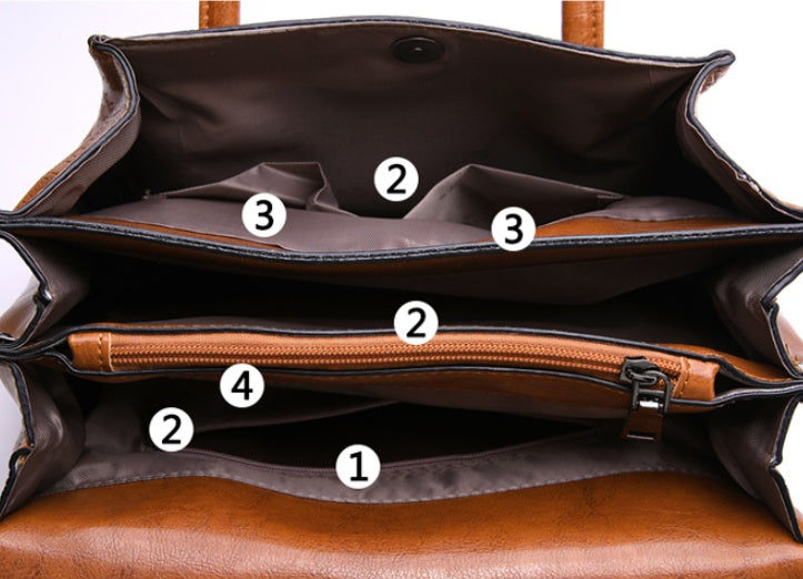 Seashell soft leather bag ladies slung shoulder bag