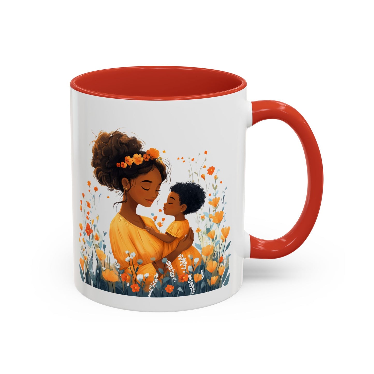 Blooming Love Mug: Floral Mom & Child Design, Perfect for Mothers Day, Family Gifts, Cozy Mornings, Tea Lovers, Coffee Time