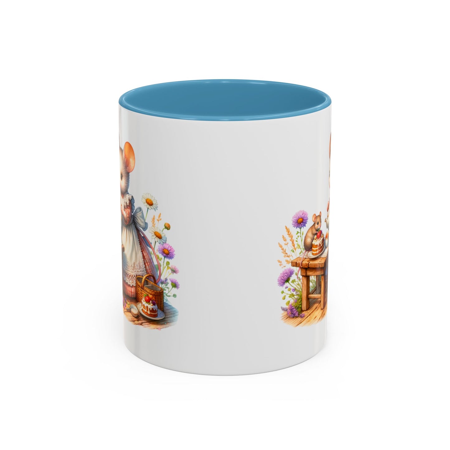 Adorable Mouse Kitchen Coffee Mug, Cute Animal Mug, Gift for Baking Lovers, Cozy Home Decor, Kitchenware, Tea Mug, Floral Design