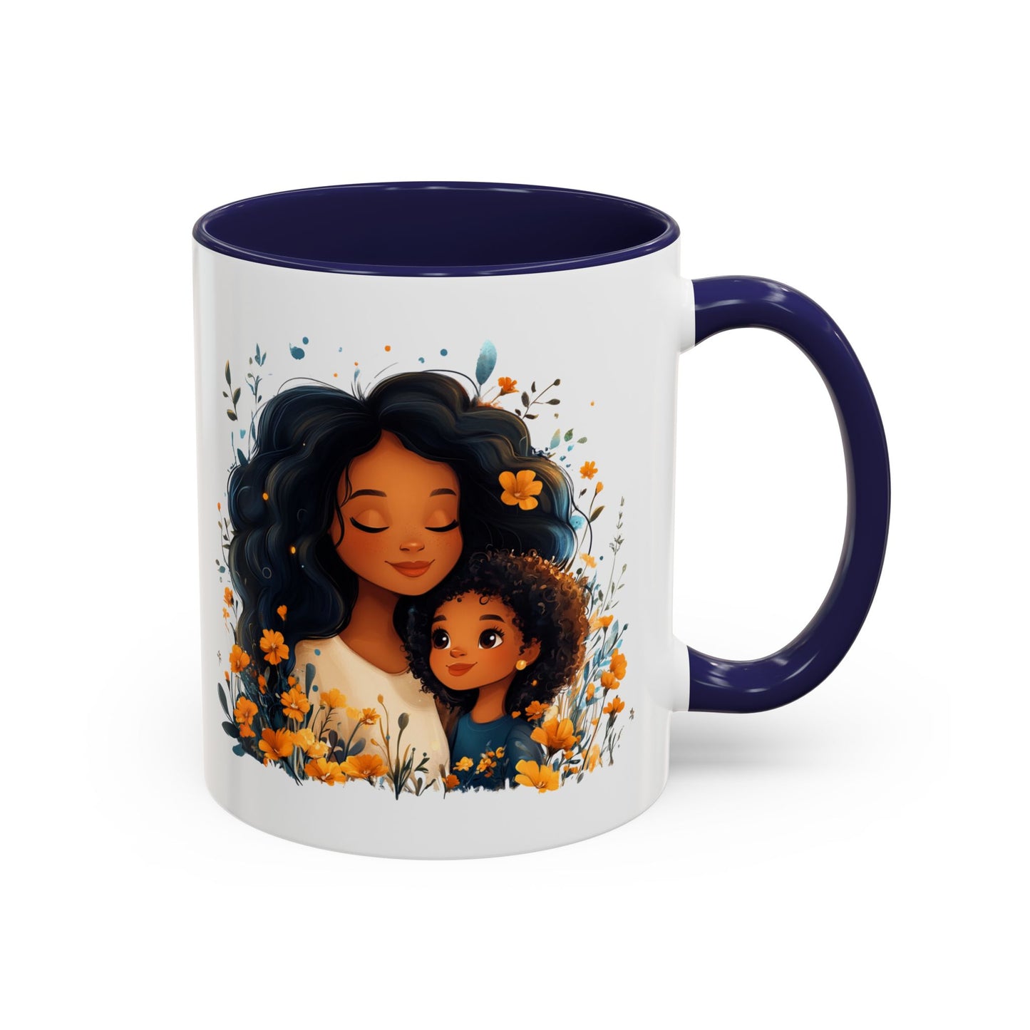 Floral Mom and Daughter Coffee Mug, Mother's Day Gift, Family Bonding, Tea Cup, Inspirational Mug, Cozy Drinkware