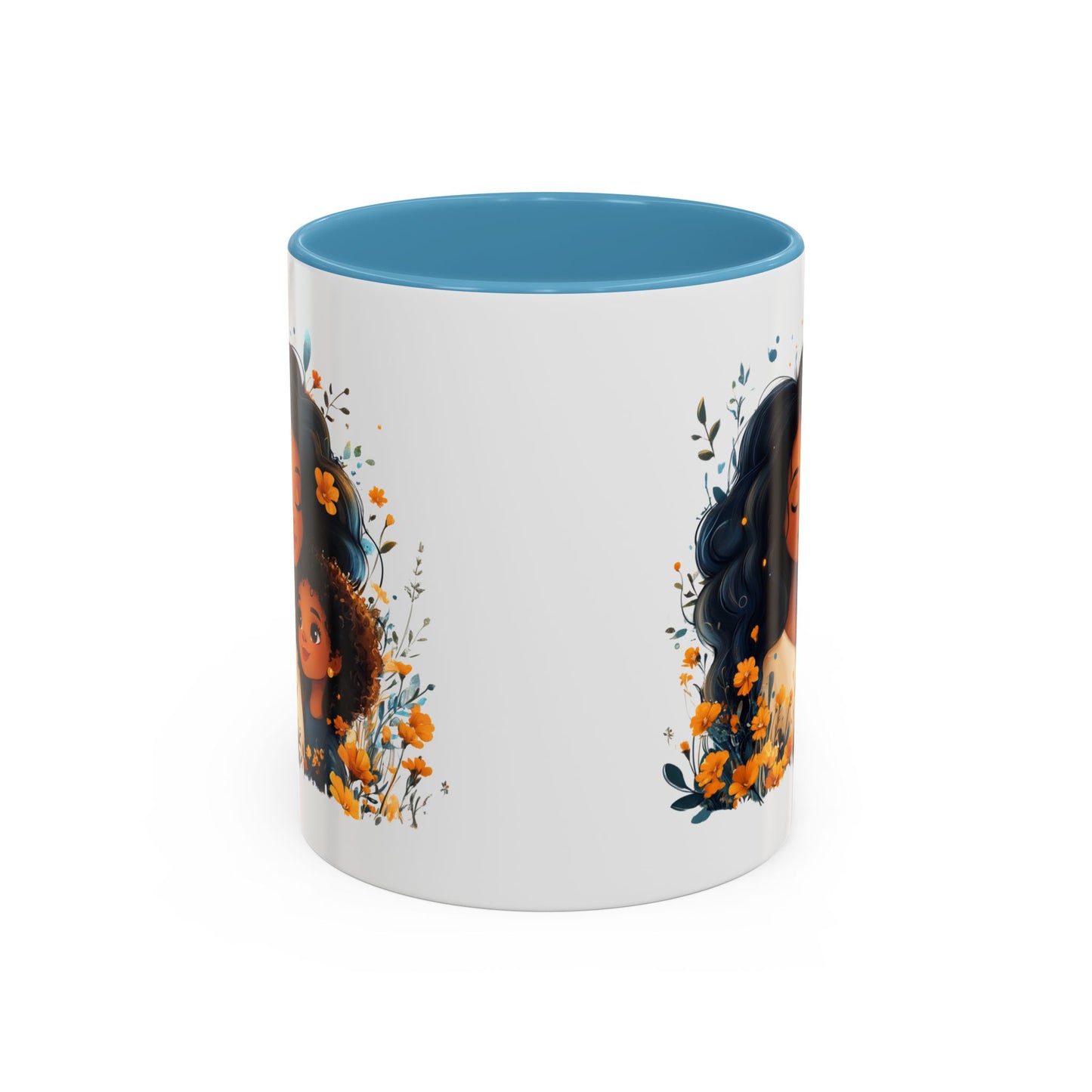 Floral Mom and Daughter Coffee Mug, Mother's Day Gift, Family Bonding, Tea Cup, Inspirational Mug, Cozy Drinkware