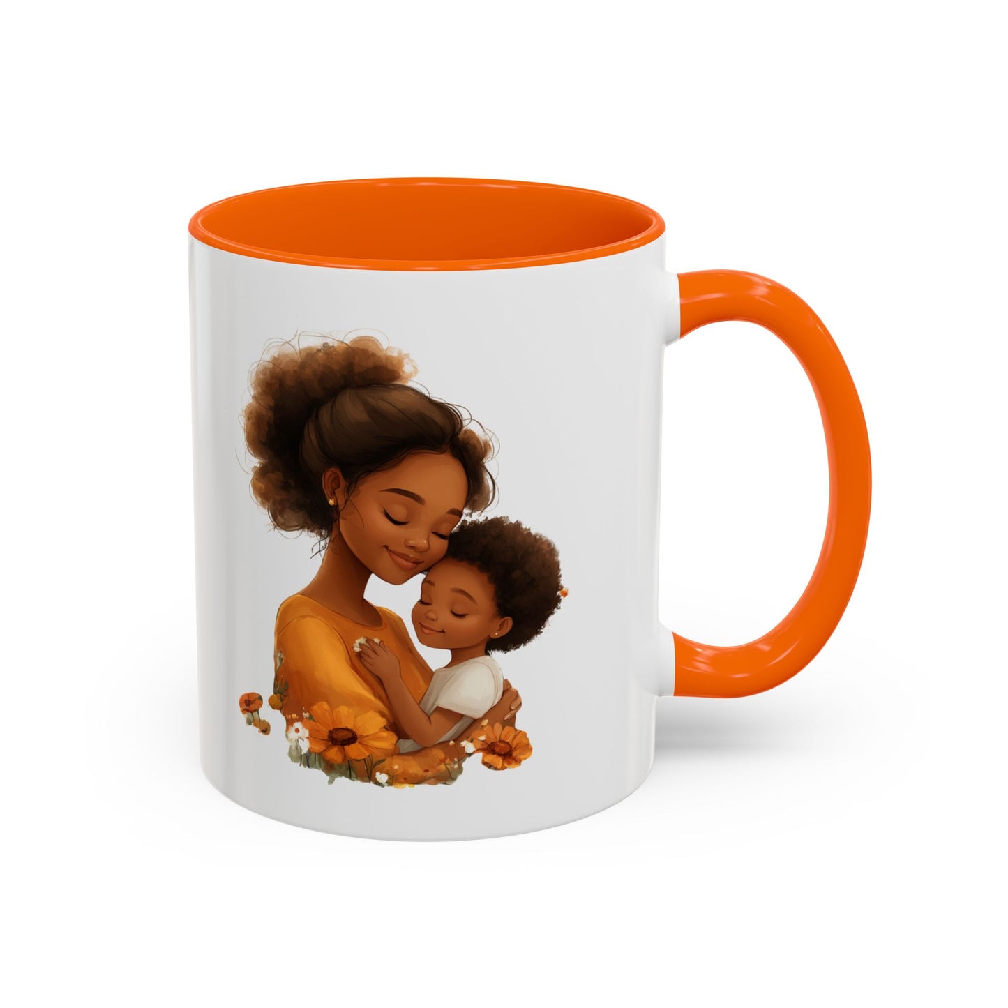Heartwarming Mom & Child Coffee Mug, Family Gift, Mother's Day Gift, Coffee Lover, Cute Illustration