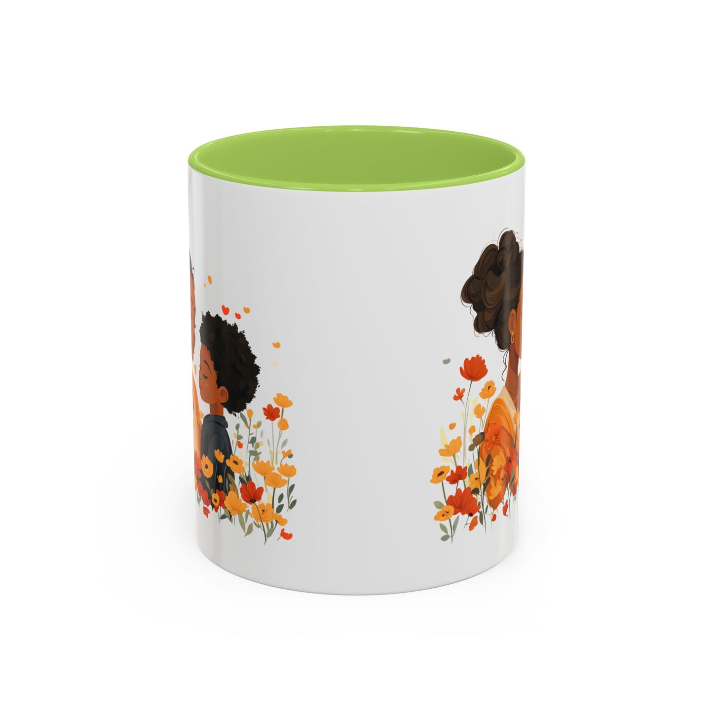 Warm Embrace Floral Coffee Mug - Perfect Gift for Moms, Mother's Day, Family Love, Cozy Mornings, Mom and Child Duo