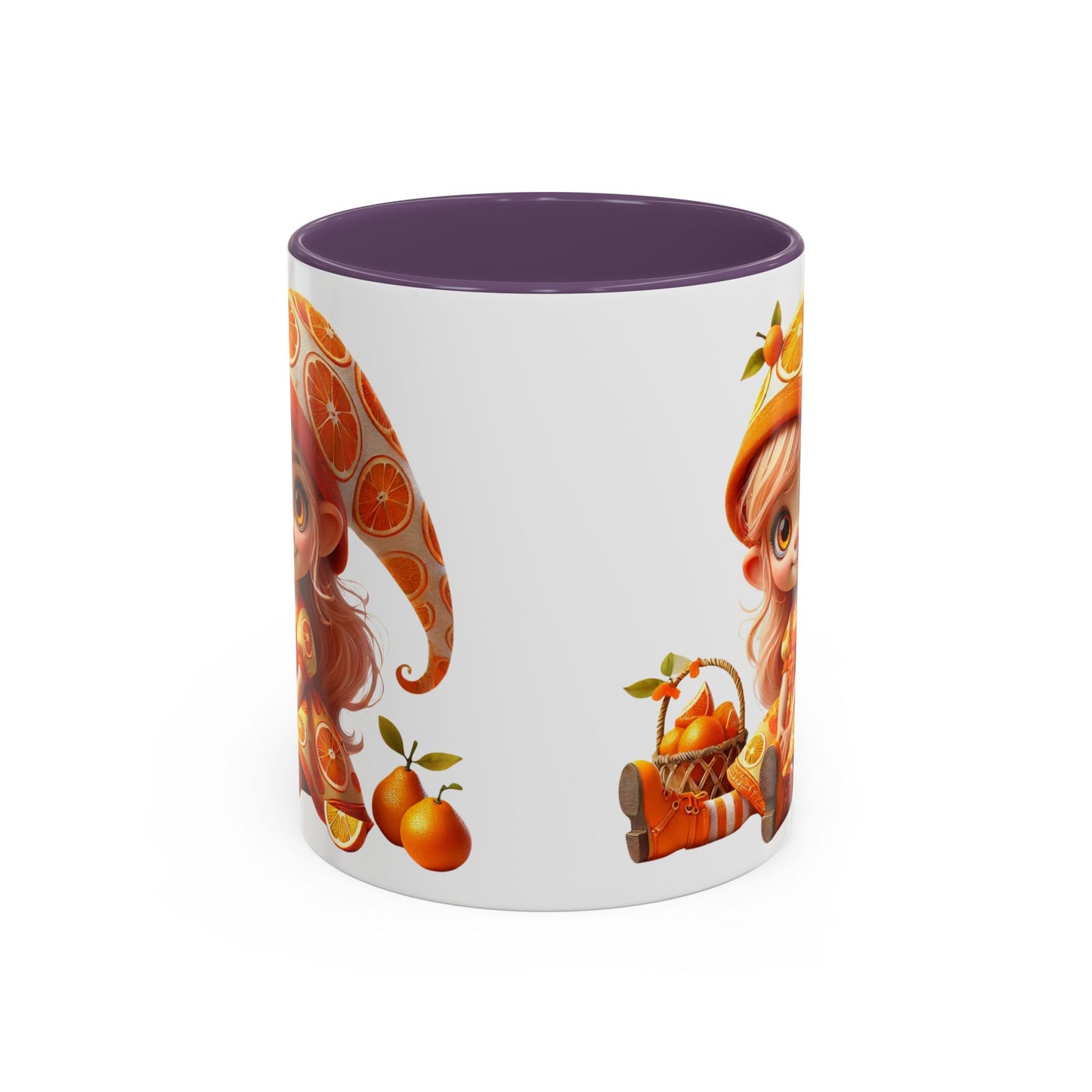 Whimsical Orange-Themed Coffee Mug, Cute Ceramic Cup for Fruit Lovers, Ideal Gift for Halloween, Birthdays, and Orange Enthusiasts