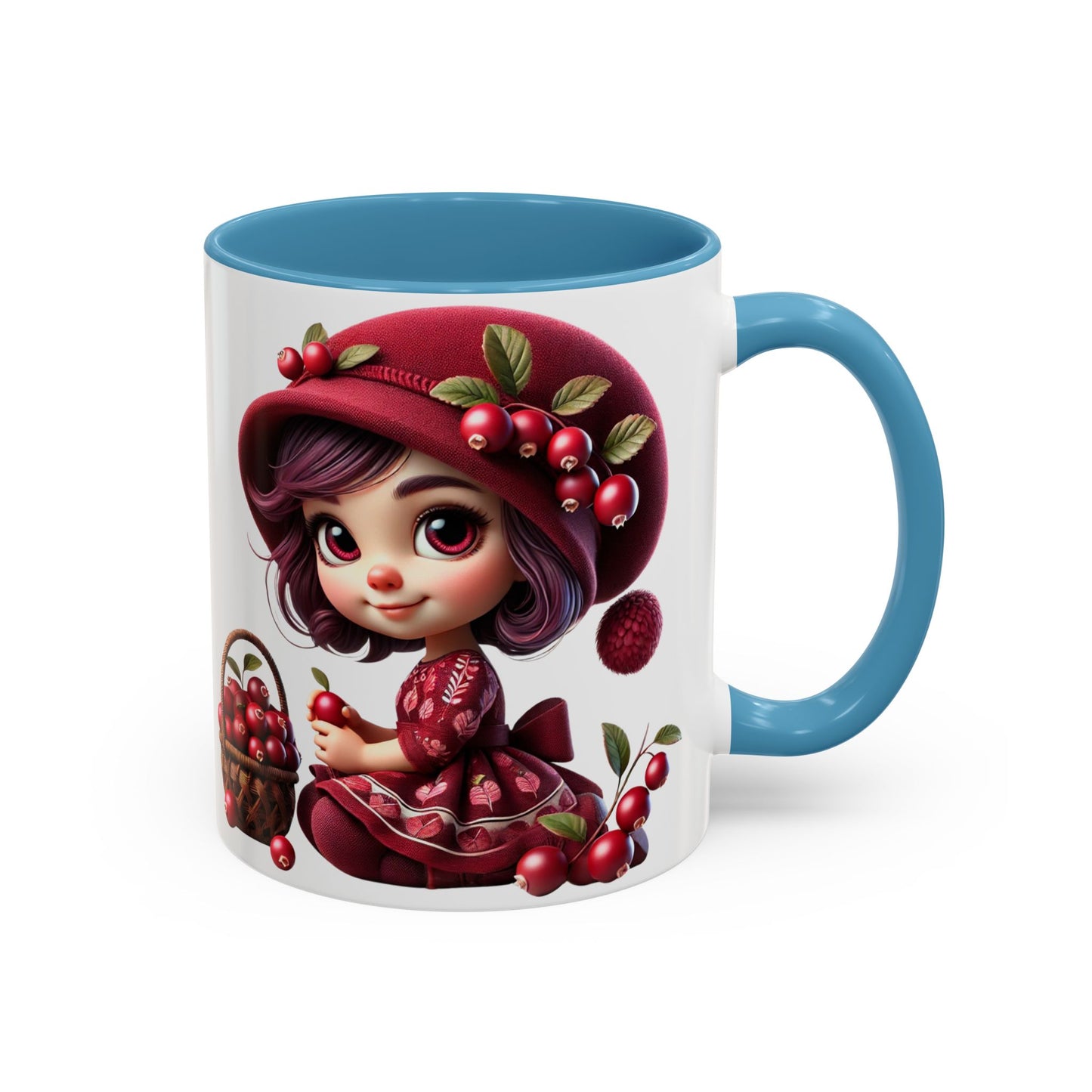 Charming Cherry Blossom Accent Coffee Mug | Cute Character Design | Perfect Gift for Tea Lovers & Special Occasions