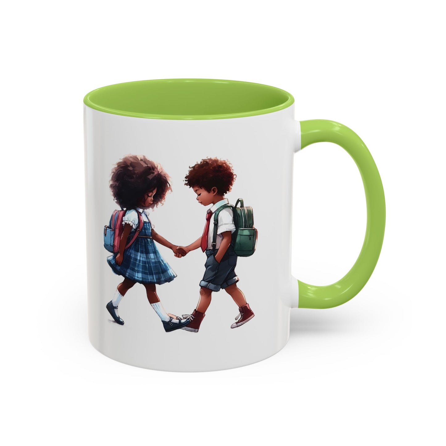 Heartwarming Kids Friendship Coffee Mug, Cute Kid Artwork Mug, Back to School Gift, Family Gift, Coffee Lover Gift