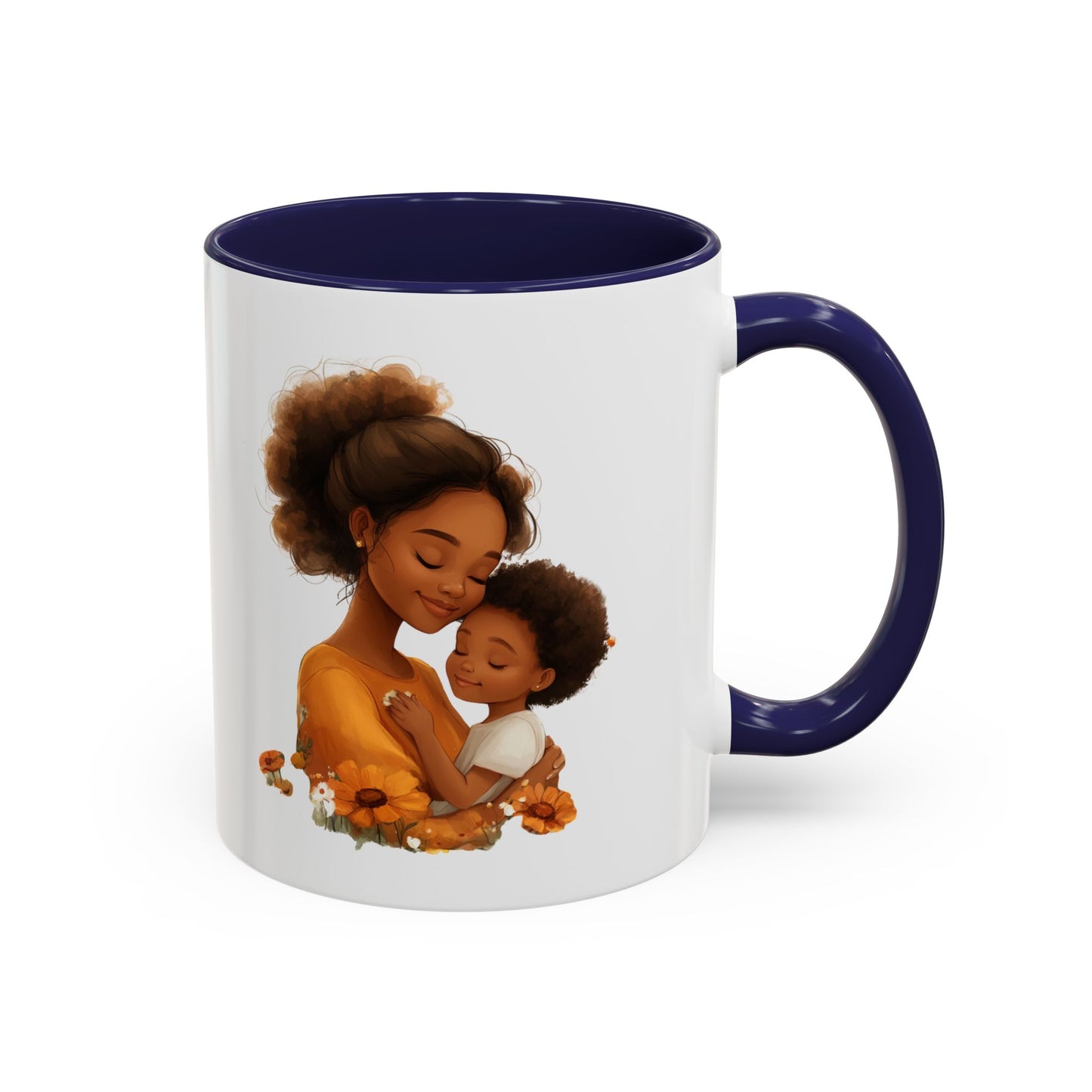 Heartwarming Mom & Child Coffee Mug, Family Gift, Mother's Day Gift, Coffee Lover, Cute Illustration