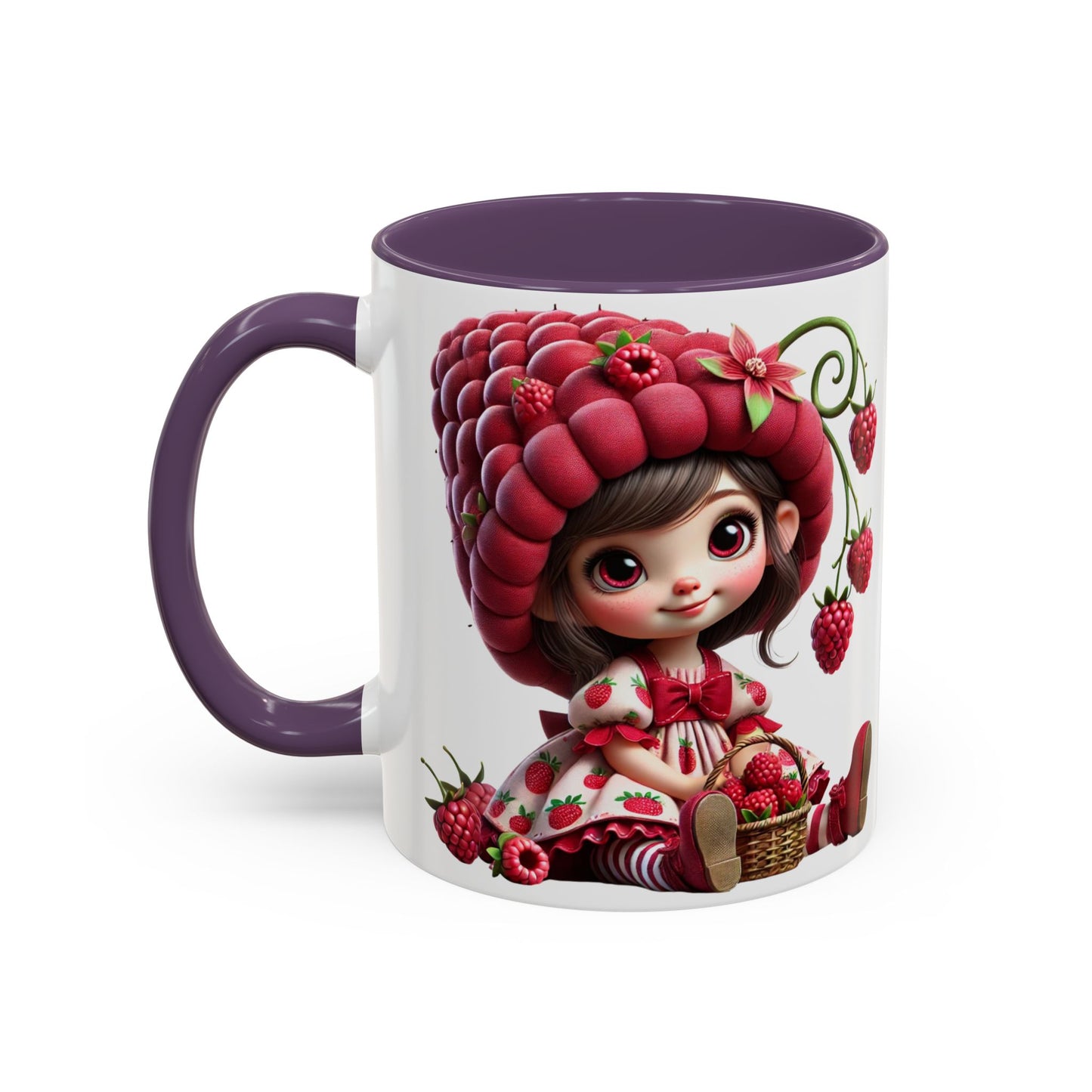 Whimsical Berry Girl Coffee Mug - Perfect for Berry Lovers!